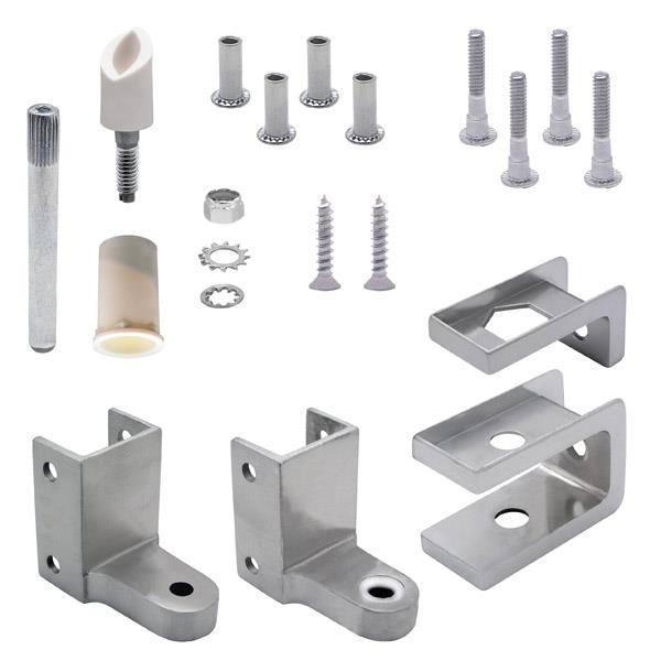 663133 REPLACEMENT HINGE PACK 1" DOOR 1-1/4" POST STAINLESS 6LP