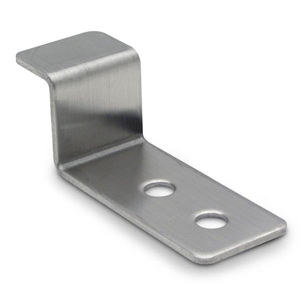 6519 COAT HOOK-FLAT-TWO HOLE-1" STAMPED S/S