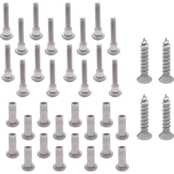 689 SCREW PACK - ALUMINIUM HINGE SET 8" (6LP) STAINLESS