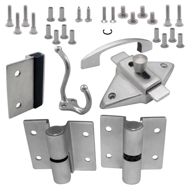 670563 DOOR HARDWARE (LH-OUT) 1/2" DOOR 3/4" POST (7113) SS 6LP