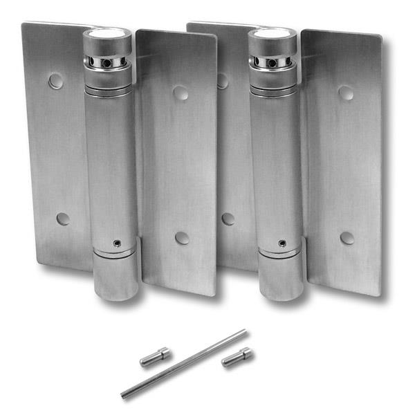 8659 HINGE-SET-SURFACE MOUNTED-TENSION SPRING 5 X 3/32 SS-SATIN