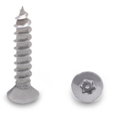 91059 10 X 1" FLAT HEAD 6-LOBE SCREW STAINLESS