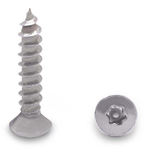 990091059 100 PACK (91059) 10 X 1" FLAT HEAD 6-LOBE SCREW STAINLESS