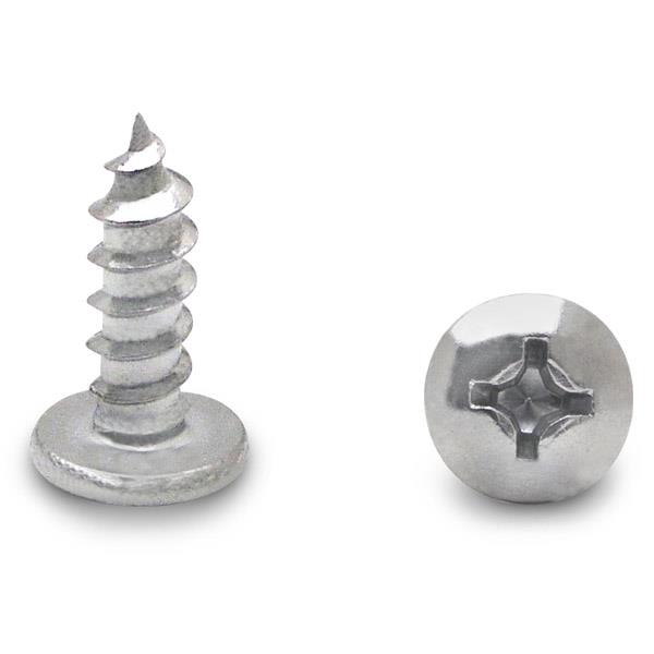 990091353 100 PACK (91353) 12 X 5/8" PAN TYPE-A PHILLIPS SCREW-STEEL/CHROME