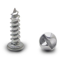 990009193 100 PACK (9193) 10 X 3/4" ROUND ONE WAY SCREW-STEEL/CHROME 990009193 100 PACK (9193) 10 X 3/4" ROUND ONE WAY SCREW-STEEL/CHROME