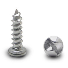 9193 10 X 3/4" ROUND ONE WAY SCREW-STEEL/CHROME