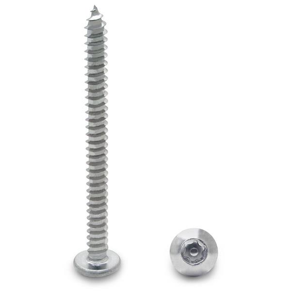 91903 12 X 2-1/2" TRUSS TYPE-AB 6-LOBE SCREW-STEEL/CHROME