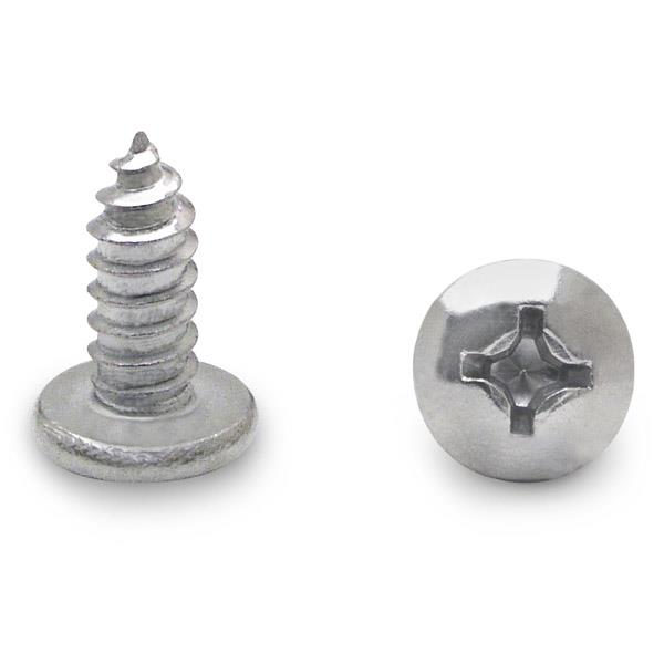 990092093 100 PACK (92093) 14 X 5/8" PAN TYPE-AB PHILLIPS SCREW-STEEL/CHROME