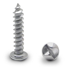 9203 10 X 1" ROUND ONE WAY SCREW-STEEL/CHROME