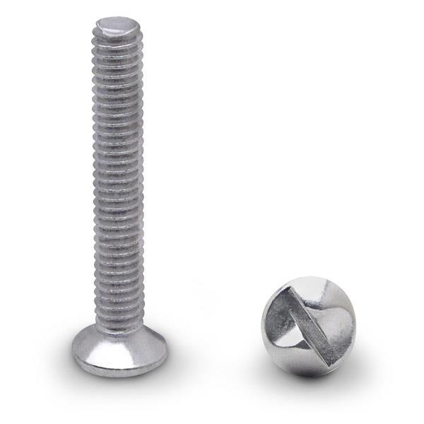 990009423 100 PACK (9423) 8-32 X 1" OVAL ONE WAY SCREW-STEEL/CHROME