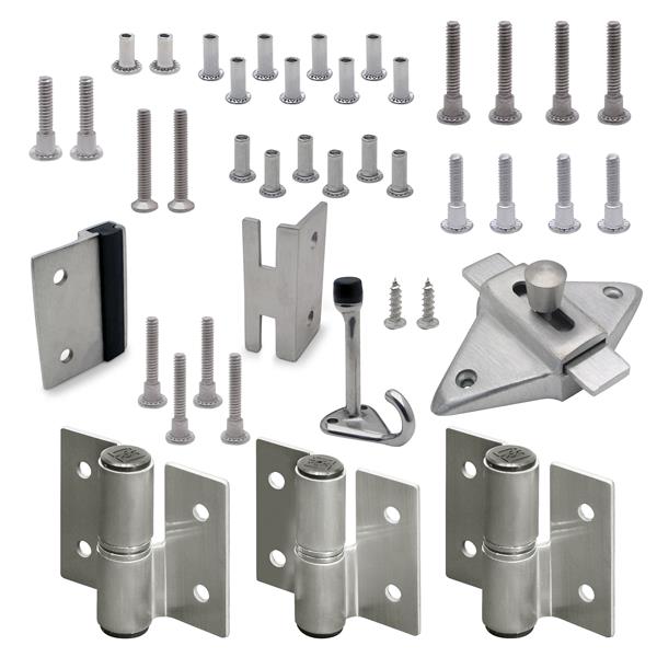 612723 DOOR HARDWARE (LH-IN) 1" DOOR 1-1/4" POST (7893) SS 6LP