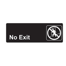130813 SIGN NO EXIT - BLACK AND WHITE 9" X 3" 130813 SIGN NO EXIT - BLACK AND WHITE 9" X 3"