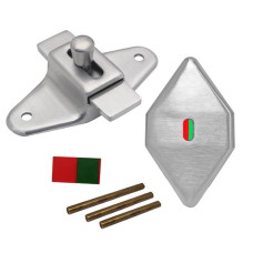 50593 LATCH-SLIDE-INDICATOR ADA SURFACE MOUNTED-1" 7/8" OR 3/4" DOOR-SS MET