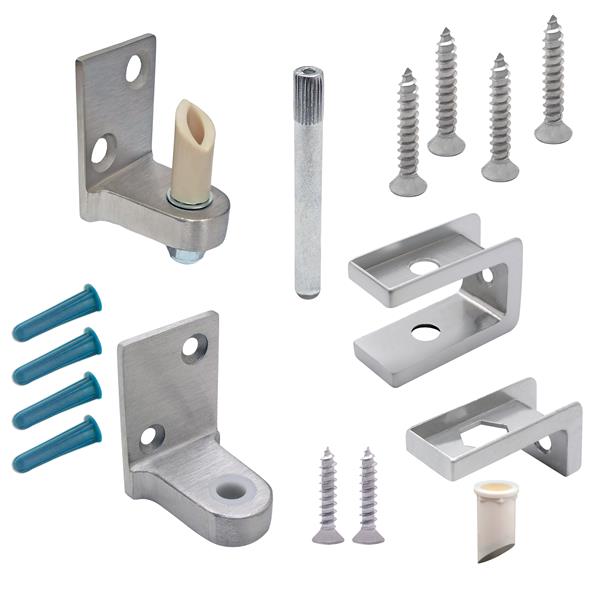 63793 REPLACEMENT( FLAT) HINGE PACK 7/8" DOOR STAINLESS