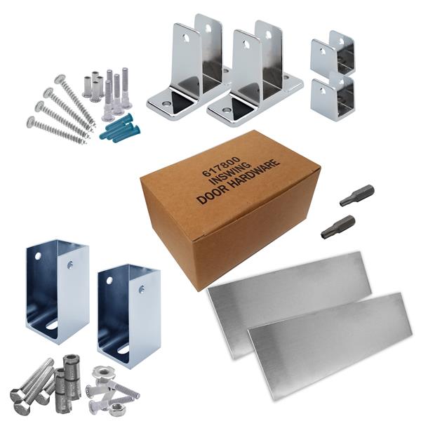 6201110 HARDWARE KIT-ADDTNL STALL-IN- 1-1/4" POST- 7/8" DOOR 6LP