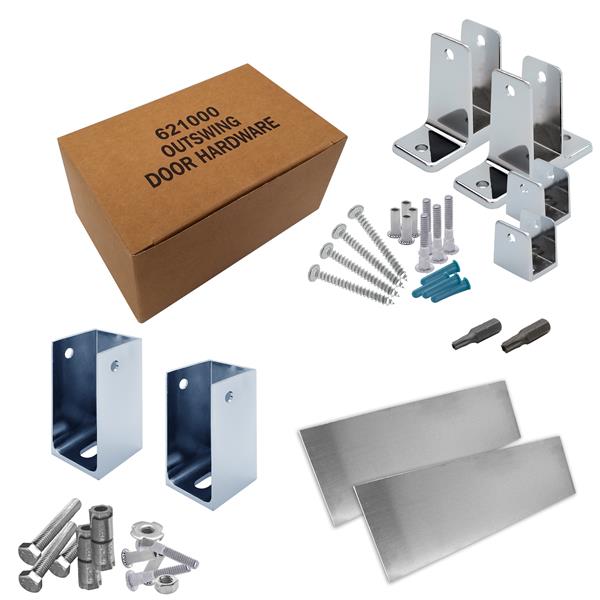 6202210 HARDWARE KIT-ADDTNL STALL-OUT- 1-1/4" POST- 1" DOOR 6LP
