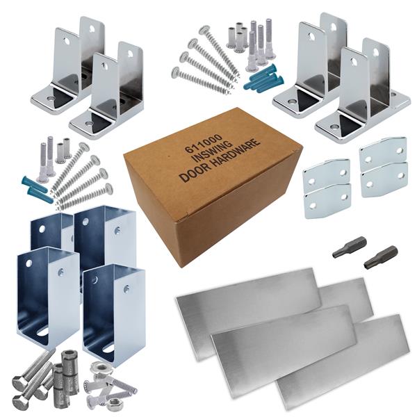 6202240 HARDWARE KIT-ALCOVE STALL-IN- 1-1/4" POST- 1" DOOR 6LP
