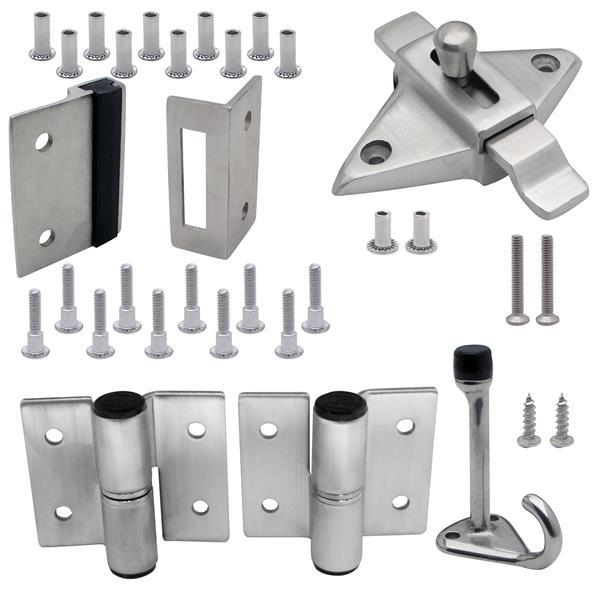 612153 DOOR HARDWARE (RH-IN) 7/8" DOOR & POST (7093) 6LP SS