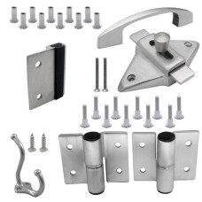 612163 DOOR HARDWARE (LH-OUT) 7/8" DOOR & POST (7093) STAINLESS 6LP