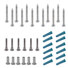 611259 SCREW PACK - 1-1/4" CONTINUOUS WALL BRACKET 71" 6LP STAINLESS 611259 SCREW PACK - 1-1/4" CONTINUOUS WALL BRACKET 71" 6LP STAINLESS