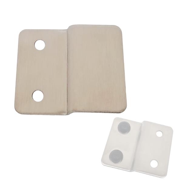 7739 STRIKE - DOOR PLATE W/BUMPERS (BOB STYLE) - STAMPED S/S