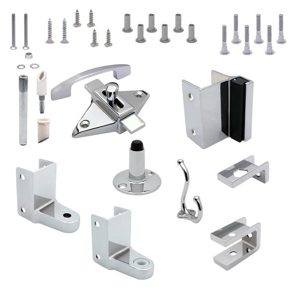 27820 DOOR HARDWARE-OUTSWING 7/8" DOOR 1-1/4" POST (4120)-CHROME