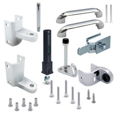 78080 DOOR HARDWARE OUTSWING, STEEL CHROME HD - 6LP