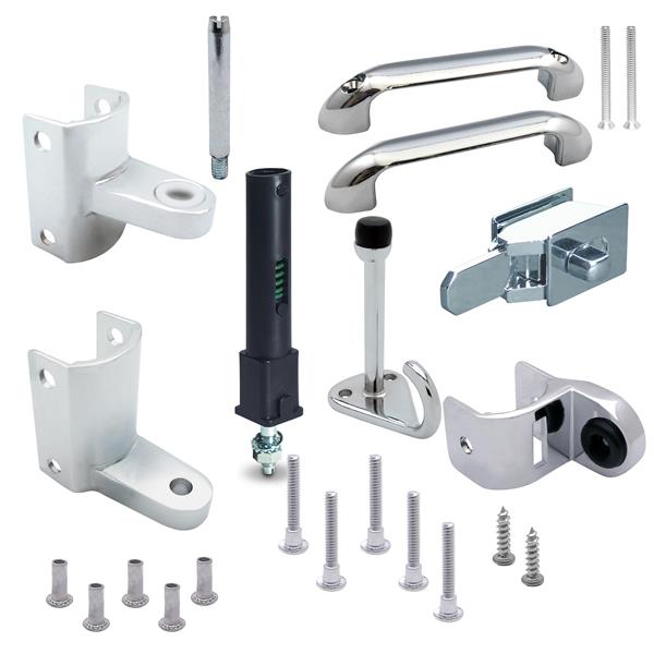 78080 DOOR HARDWARE OUTSWING, STEEL CHROME HD - 6LP