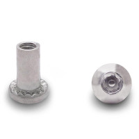 990088209 100 PACK (88209) BARREL NUT 6-LOBE 10-24 X 1/2" STAINLESS