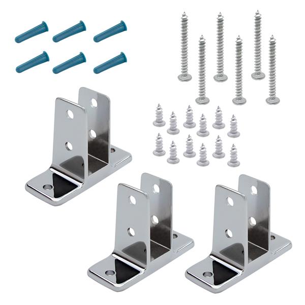 77691 URINAL SCREEN KIT 1" MET-15823_R1 WH / P-LAM - CHROME