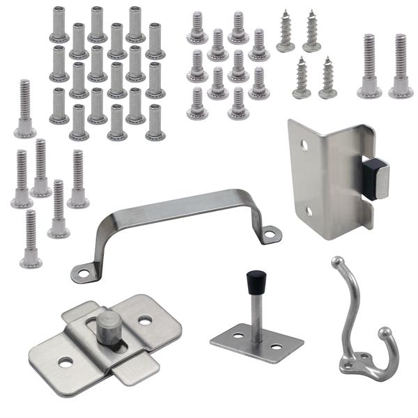 105869 DOOR HARDWARE (OUTSWING) 3/4" DOOR & POST-FOR PIANO HINGE - S/S