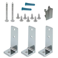 15790 HEADRAIL BRACING PACK (3) ANGLE BRACKETS-CHROME