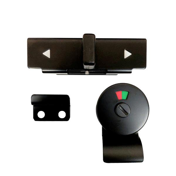 6065 LATCH-SLIDE-INDICATOR ADA - 1" DOOR STAMPED S/S BLACK