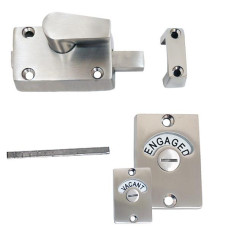 124563 LATCH SLIDE S/M-INDICATOR-W/KEEPER-CAST STAINLESS