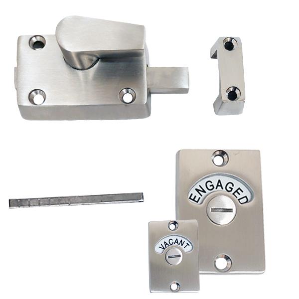 124563 LATCH SLIDE S/M-INDICATOR-W/KEEPER-CAST STAINLESS