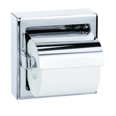 Bradley 5106 Surface-Mounted Hinged Hood Single Roll Toilet Paper Dispenser