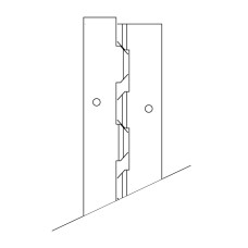 Scranton Products 54" Continuous Stainless Steel Helix Hinge - HH545SCAMOP Scranton Products 54" Continuous Stainless Steel Helix Hinge - HH545SCAMOP