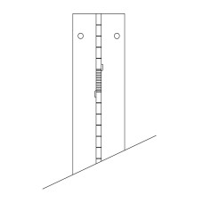 Scranton Products 54" Continuous Stainless Steel Spring Hinge - HH54SSP Scranton Products 54" Continuous Stainless Steel Spring Hinge - HH54SSP