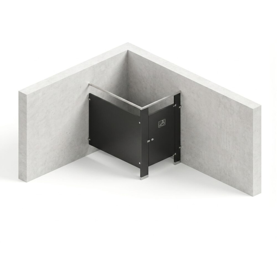 Bathroom Partitions - 1 Stall - Right Hand In Corner Standard