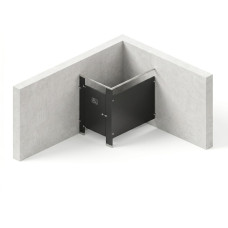 Bathroom Partitions - 1 Stall - Left Hand In Corner Standard Bathroom Partitions - 1 Stall - Left Hand In Corner Standard