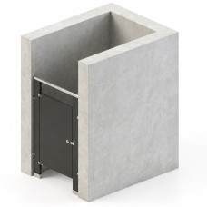Bathroom Partitions - 1 Stall - Left Hand Between Walls Standard Bathroom Partitions - 1 Stall - Left Hand Between Walls Standard