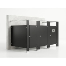Bathroom Partitions - 3 Stalls - Right Hand Free Standing Standard