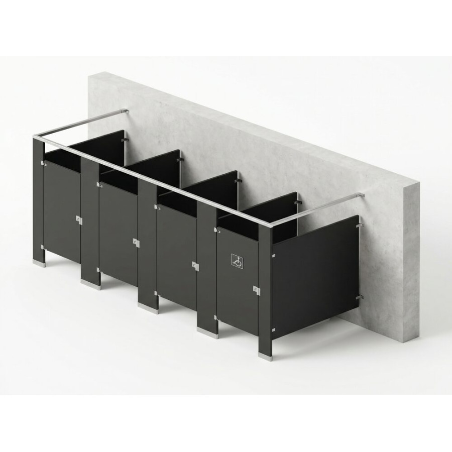 Bathroom Partitions - 4 Stalls - Left Hand Free Standing Standard