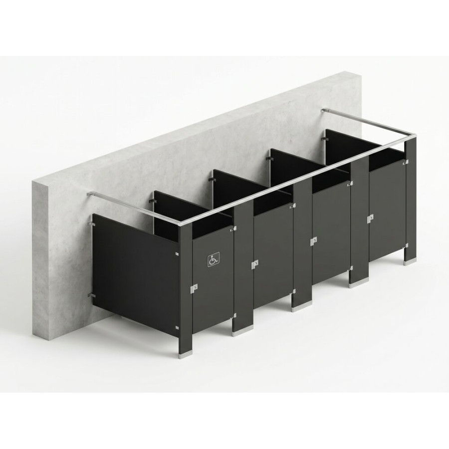 Bathroom Partitions - 4 Stalls - Right Hand Free Standing Standard