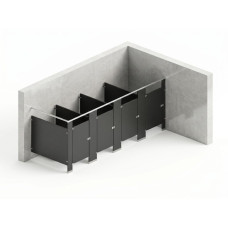 Bathroom Partitions - 4 Stalls - Right Hand In Corner Standard