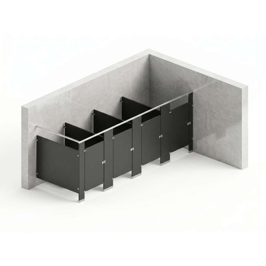Bathroom Partitions - 4 Stalls - Right Hand In Corner Standard