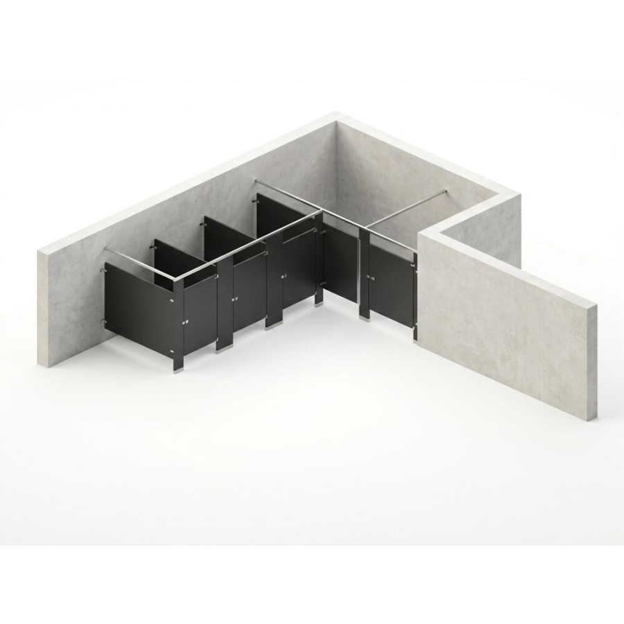 Bathroom Partitions - 4 Stalls - Right Hand Alcove Standard