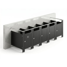 Bathroom Partitions - 5 Stalls - Right Hand Free Standing Standard Bathroom Partitions - 5 Stalls - Right Hand Free Standing Standard
