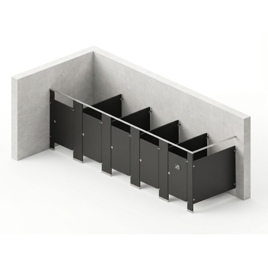 Bathroom Partitions - 5 Stalls - Left Hand In Corner Standard