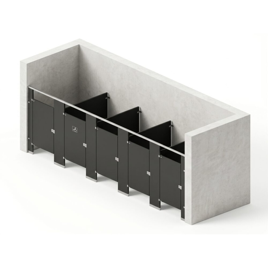 Bathroom Partitions - 5 Stalls - Left Hand Between Walls Standard